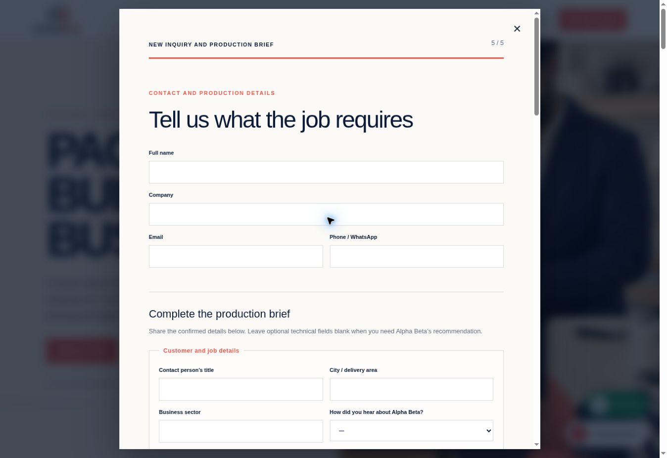 Alphabeta — A production brief the team can use