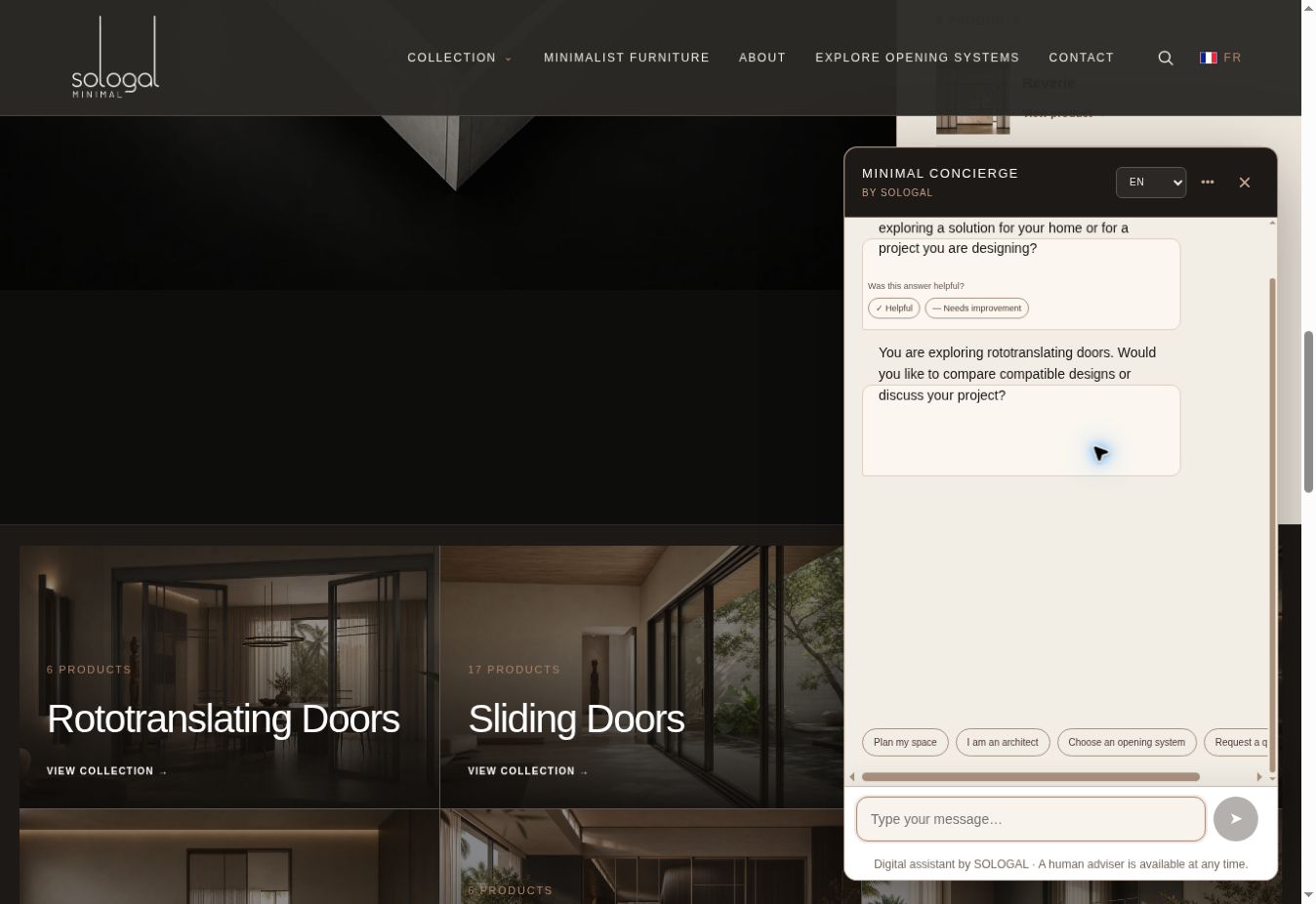 MINIMAL by SOLOGAL — Un concierge qui suit le contexte