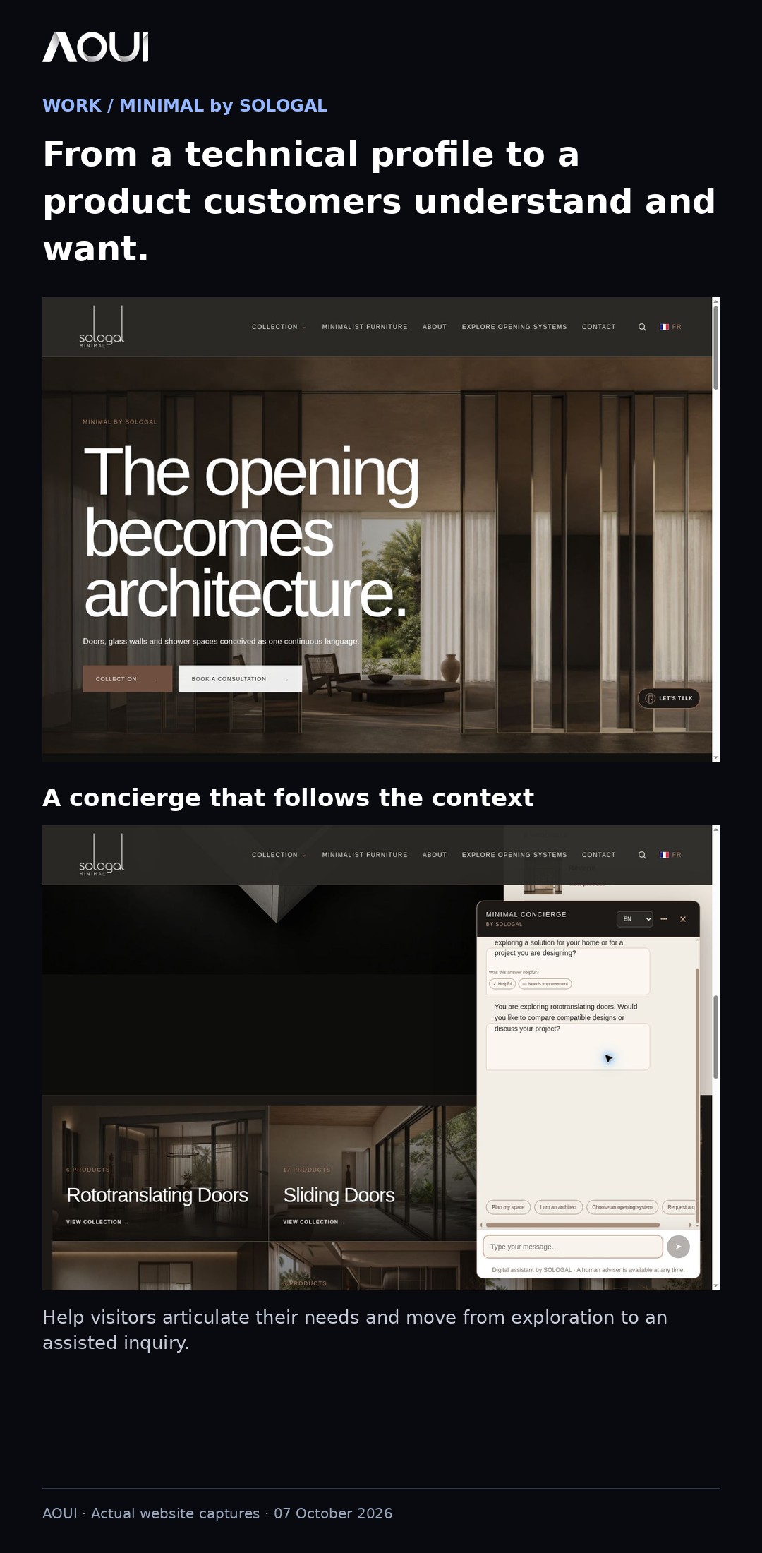 MINIMAL by SOLOGAL — Composition pour écran mobile