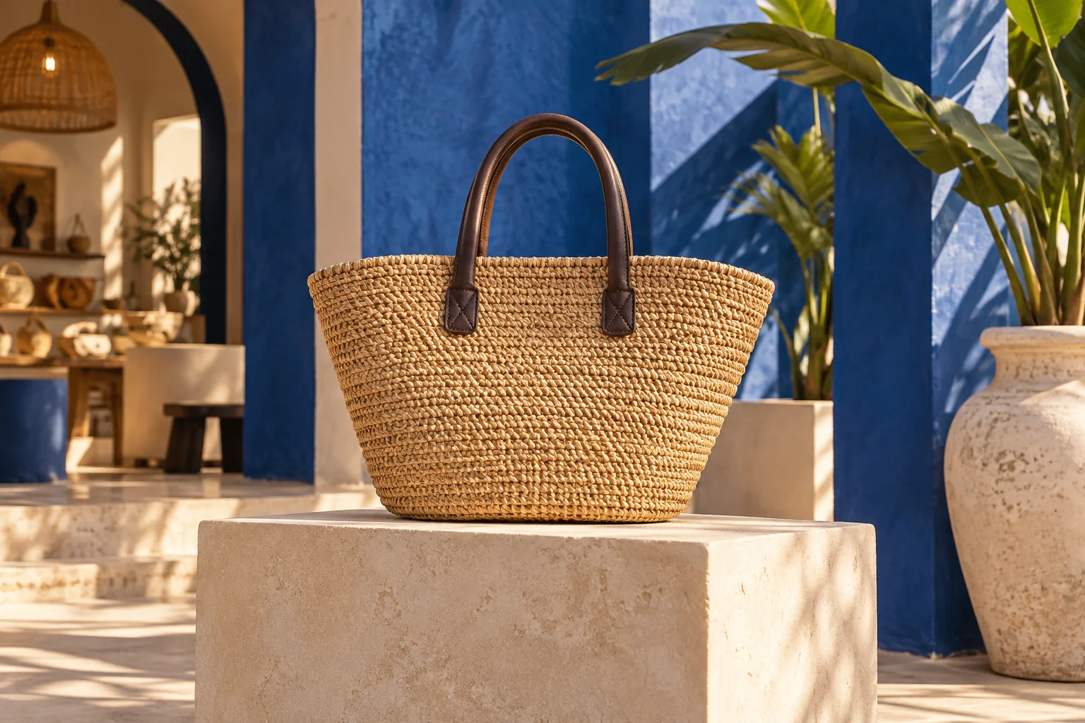 Sac artisanal illustratif pour la démonstration de boutique