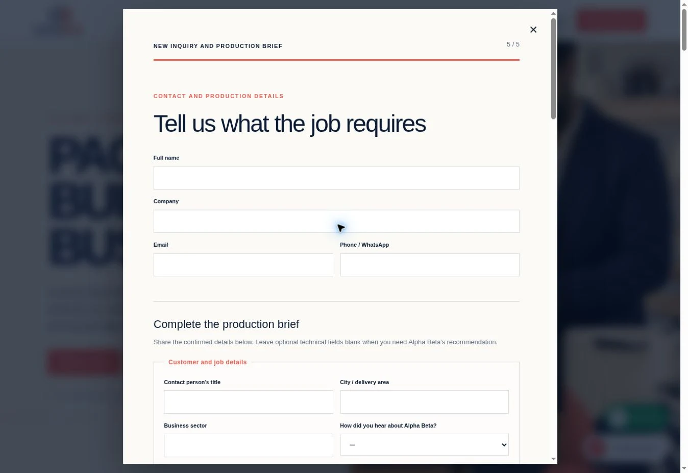 Alphabeta — A production brief the team can use